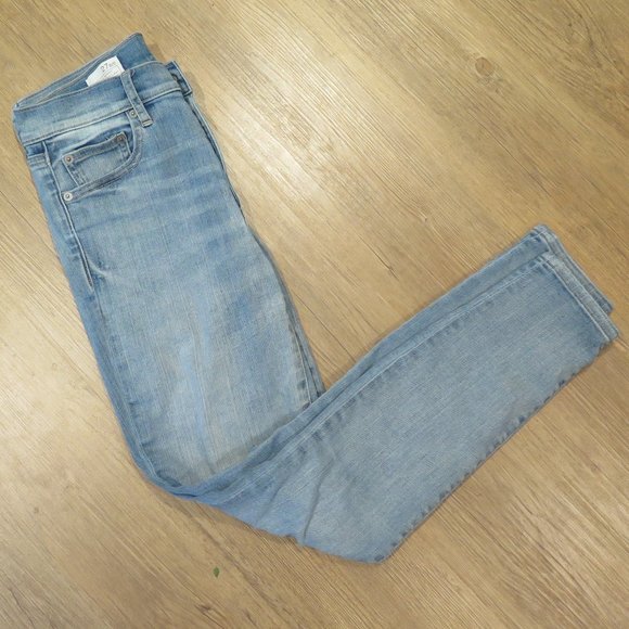 Gap True Skinny Blue Jeans Cut Out Knee Cotton - Picture 2 of 13